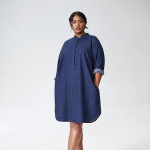 Hannah Denim Shirt Dress - Dark Indigo